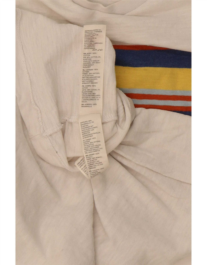 Fat Face Mens T-Shirt Top 2XL White Colourblock Cotton