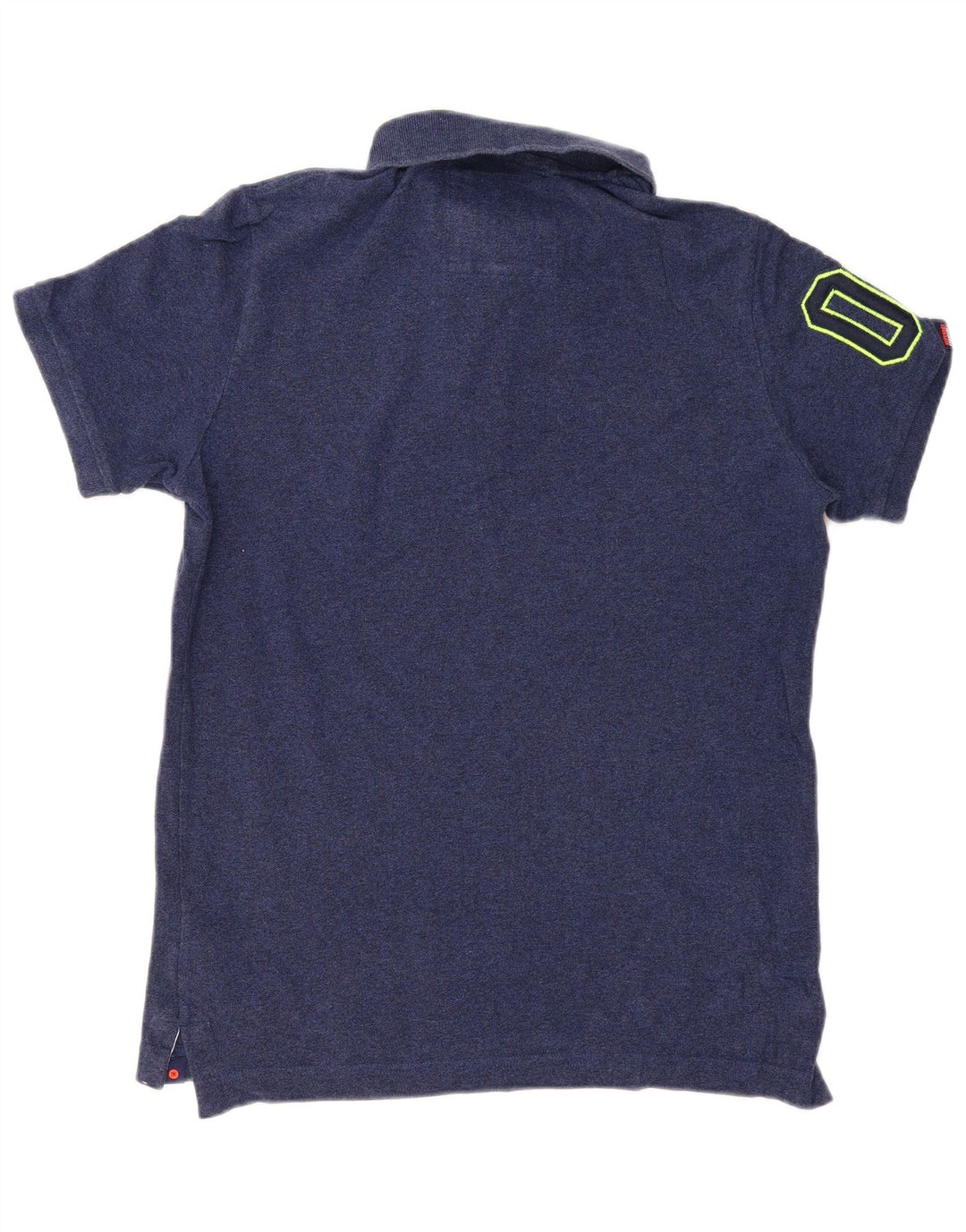 Superdry Mens Graphic Polo Shirt XL Navy Blue Cotton