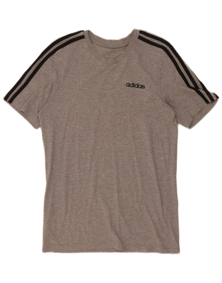 Adidas Mens T-Shirt Top Small Grey Striped