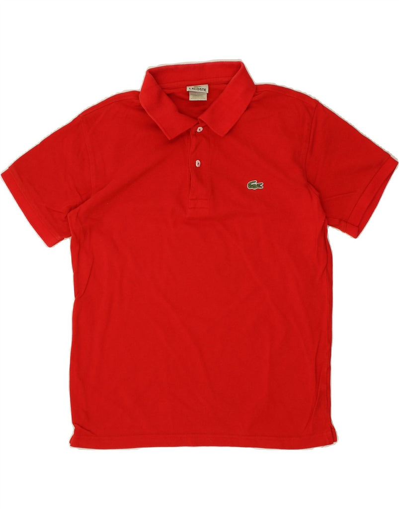 LACOSTE Mens Polo Shirt Size 3 Small Red Cotton | Vintage Lacoste | Thrift | Second-Hand Lacoste | Used Clothing | Messina Hembry 