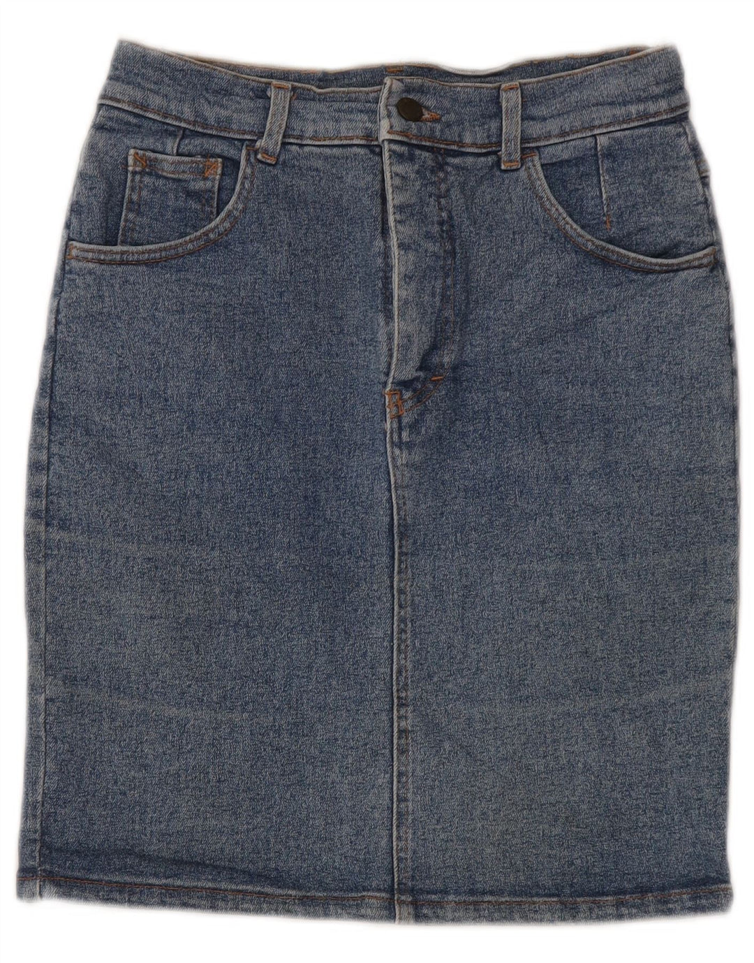 MASH Womens High Waist Denim Skirt IT 46 Large W28 Blue