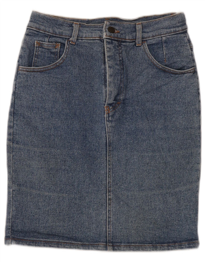 MASH Womens High Waist Denim Skirt IT 46 Large W28 Blue