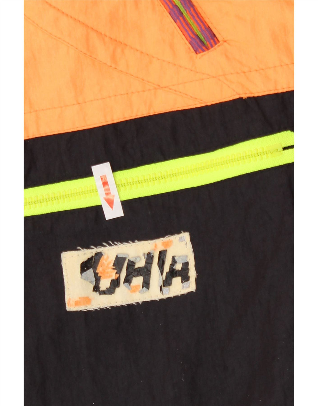 Luhta Womens Graphic Ski Jacket UK 18 XL Yellow Colourblock