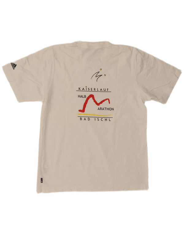 Adidas Mens Graphic T-Shirt Top Small White Cotton