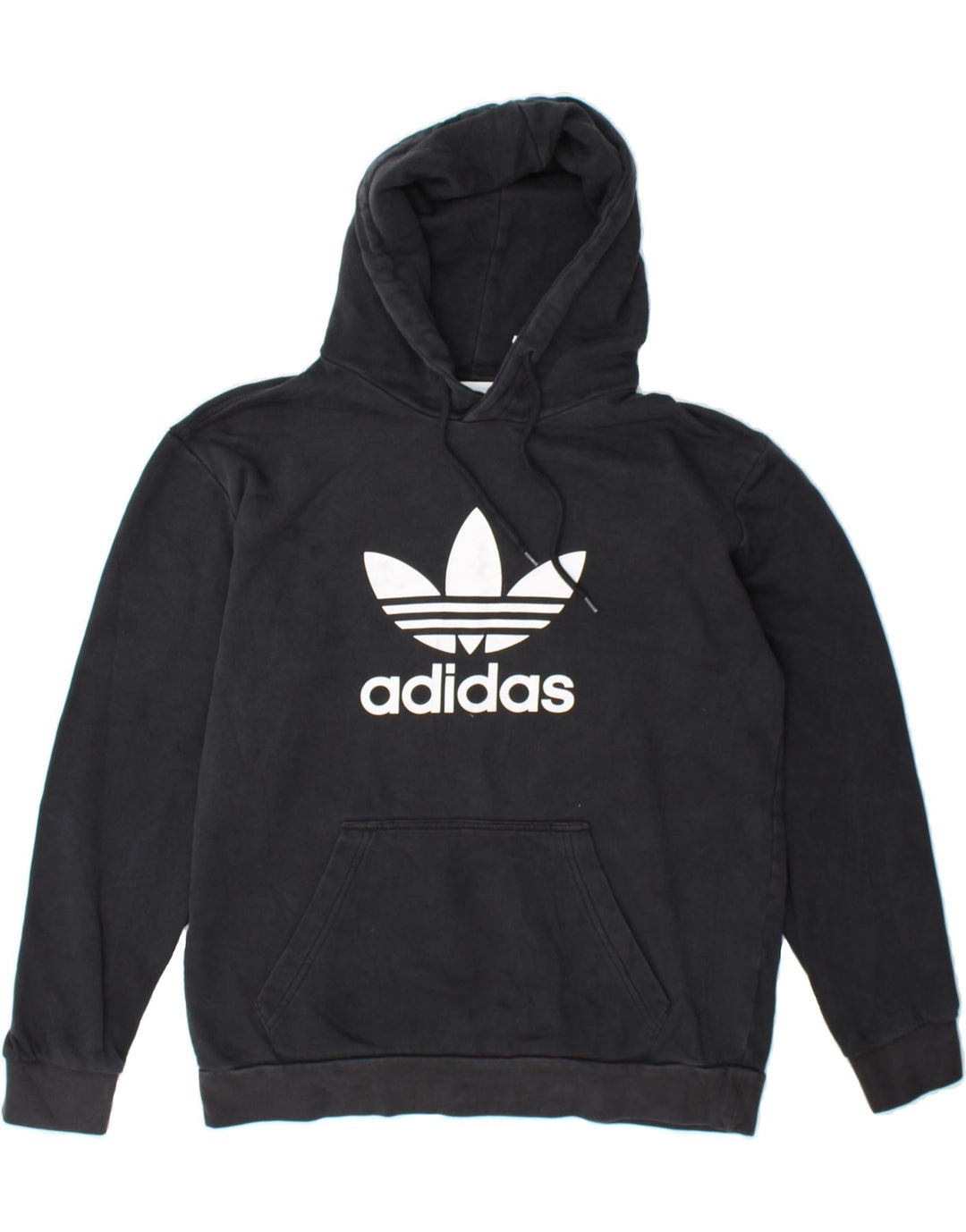 ADIDAS Mens Graphic Hoodie Jumper Medium Navy Blue Cotton Vintage Adidas and Second-Hand Adidas from Messina Hembry 