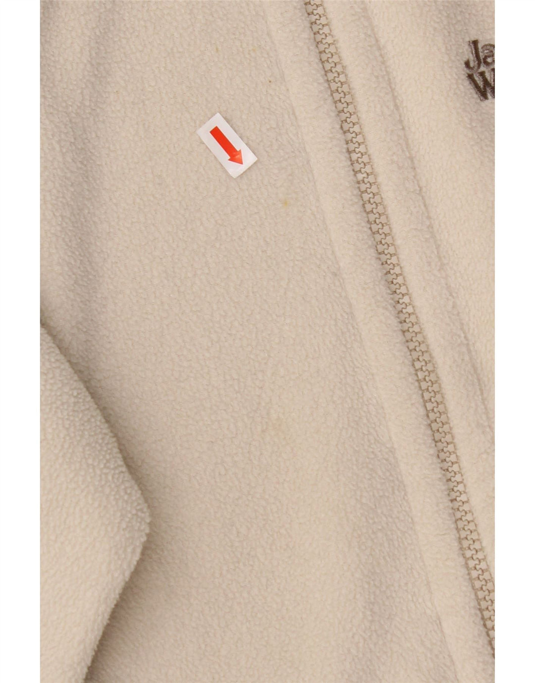 JACK WOLFSKIN Womens Fleece Jacket UK 12/14 Medium Off White Polyester