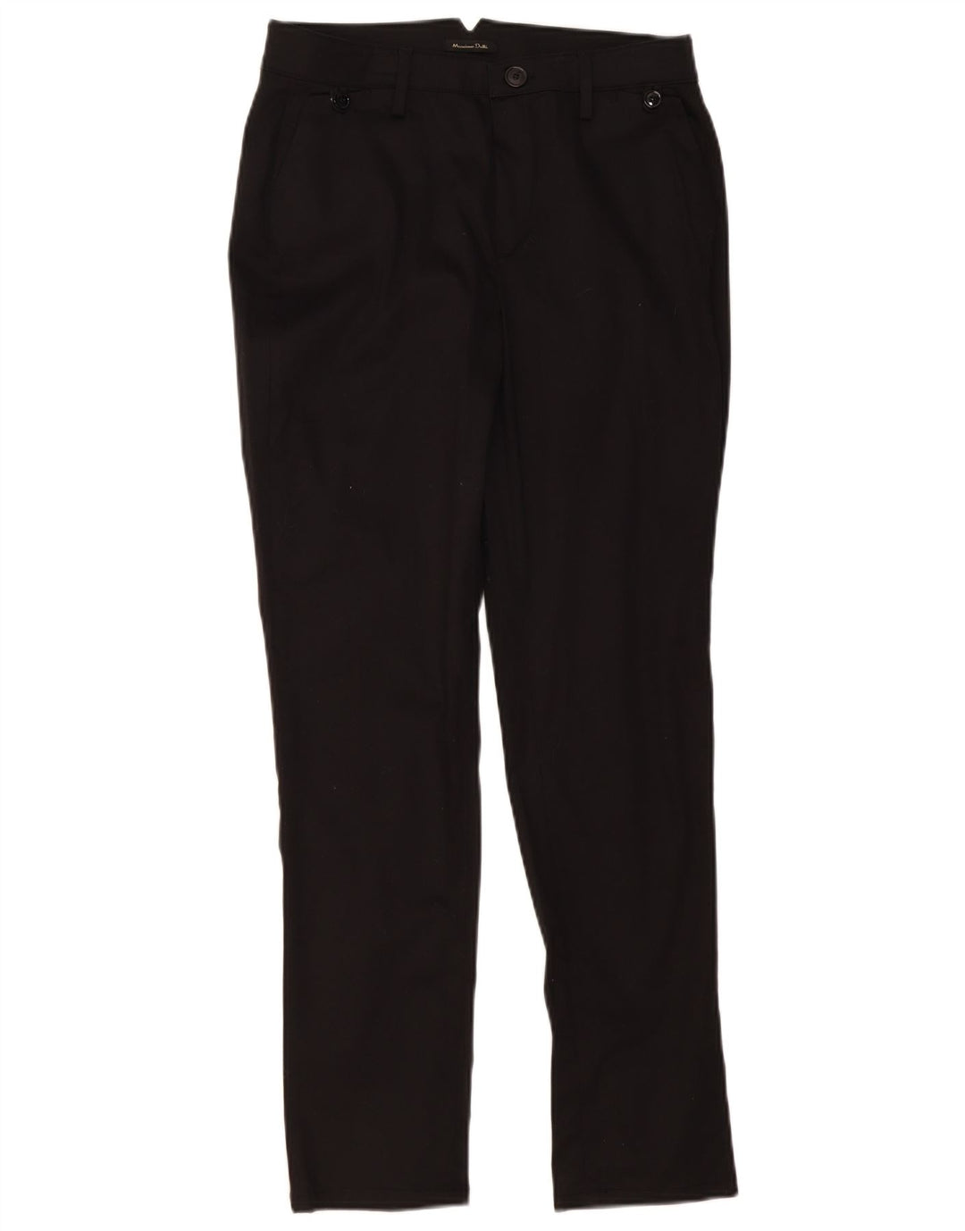 Massimo Dutti Womens Slim Chino Trousers EU 38 Small W28 L29 Black