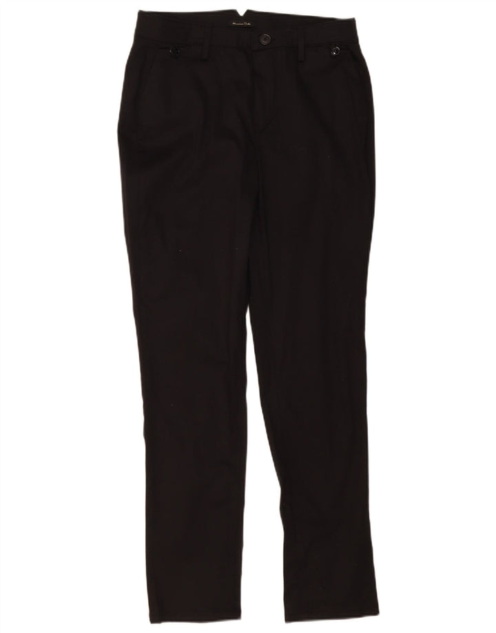 Massimo Dutti Womens Slim Chino Trousers EU 38 Small W28 L29 Black
