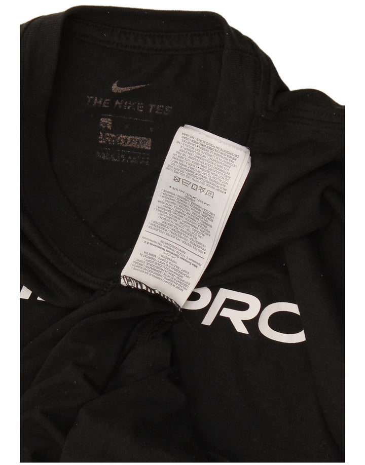 Nike Mens Dri Fit Graphic T-Shirt Top Large Black Polyester