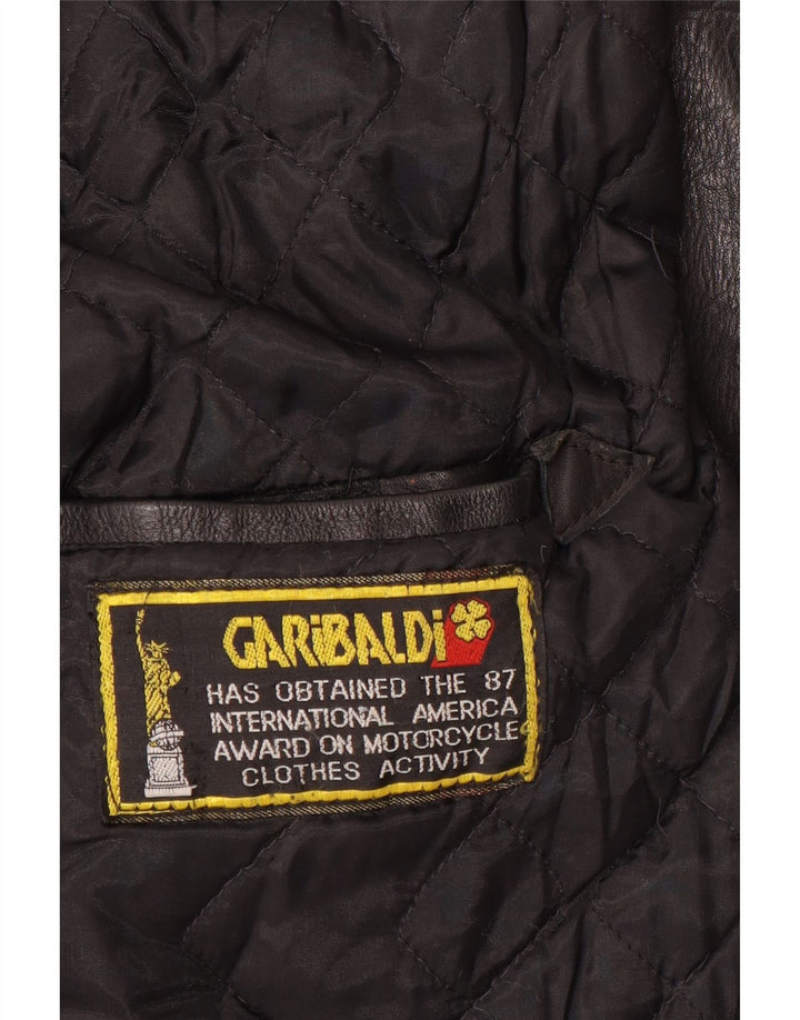 Garibaldi Mens Motorcycle Leather Racer Jacket EU 40 Medium Black
