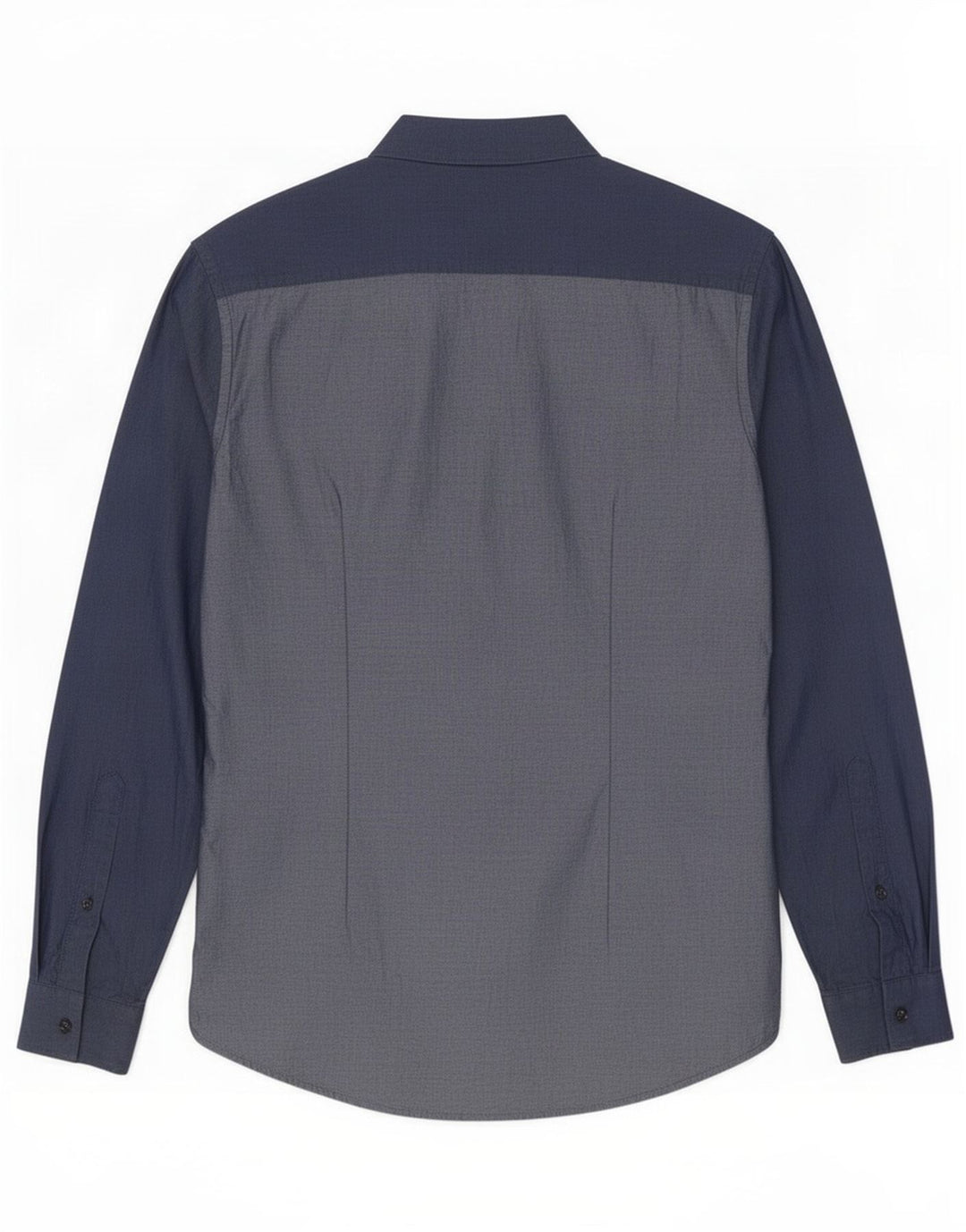 Trussardi Mens Shirt Size 40 Medium Navy Blue Cotton