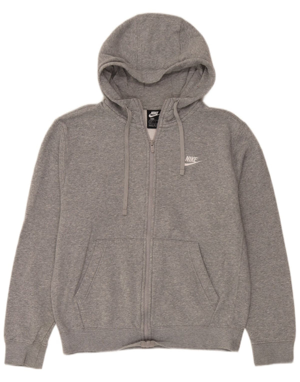 Nike Mens Zip Hoodie Sweater Small Grey Cotton