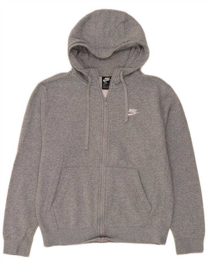 Nike Mens Zip Hoodie Sweater Small Grey Cotton