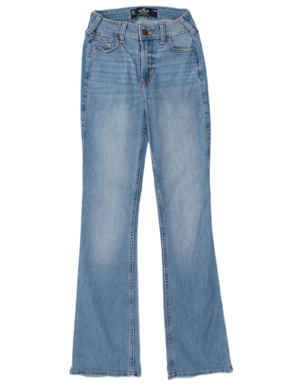 Hollister Womens Stretch Mid Rise Bootcut Jeans W22 L30 Blue Cotton