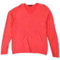 Marks & Spencer Mens Autograph V-Neck Jumper Sweater Large Red Acrylic