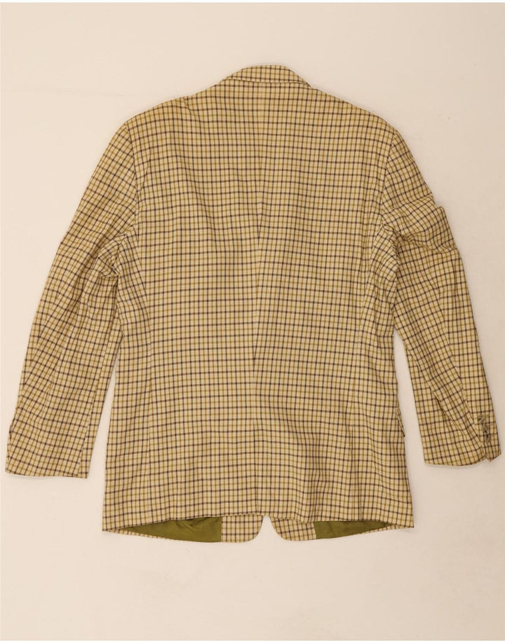 MOSSIMO Mens 4 Button Blazer Jacket UK 42 XL Beige Check Cotton Vintage Mossimo and Second-Hand Mossimo from Messina Hembry 