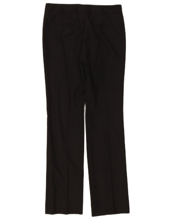 Massimo Dutti Womens Bootcut Casual Trousers EU 36 XS W26 L31 Black Viscose