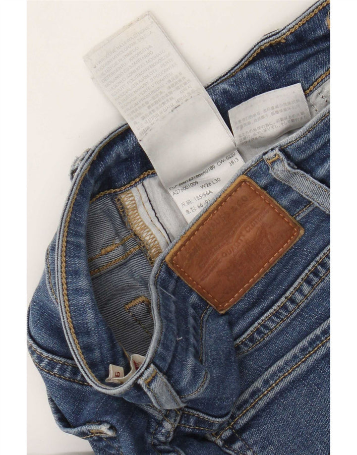 Levi's Womens 712 Slim Jeans W26 L30 Blue Cotton