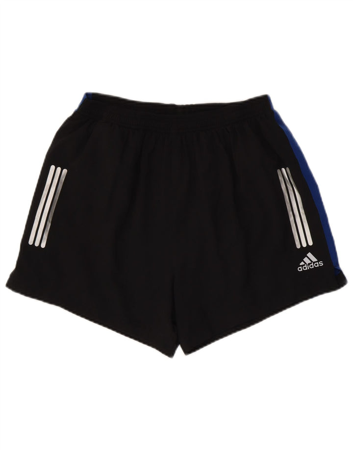 Adidas Mens Climalite Sport Shorts Medium  Black Colourblock Polyester