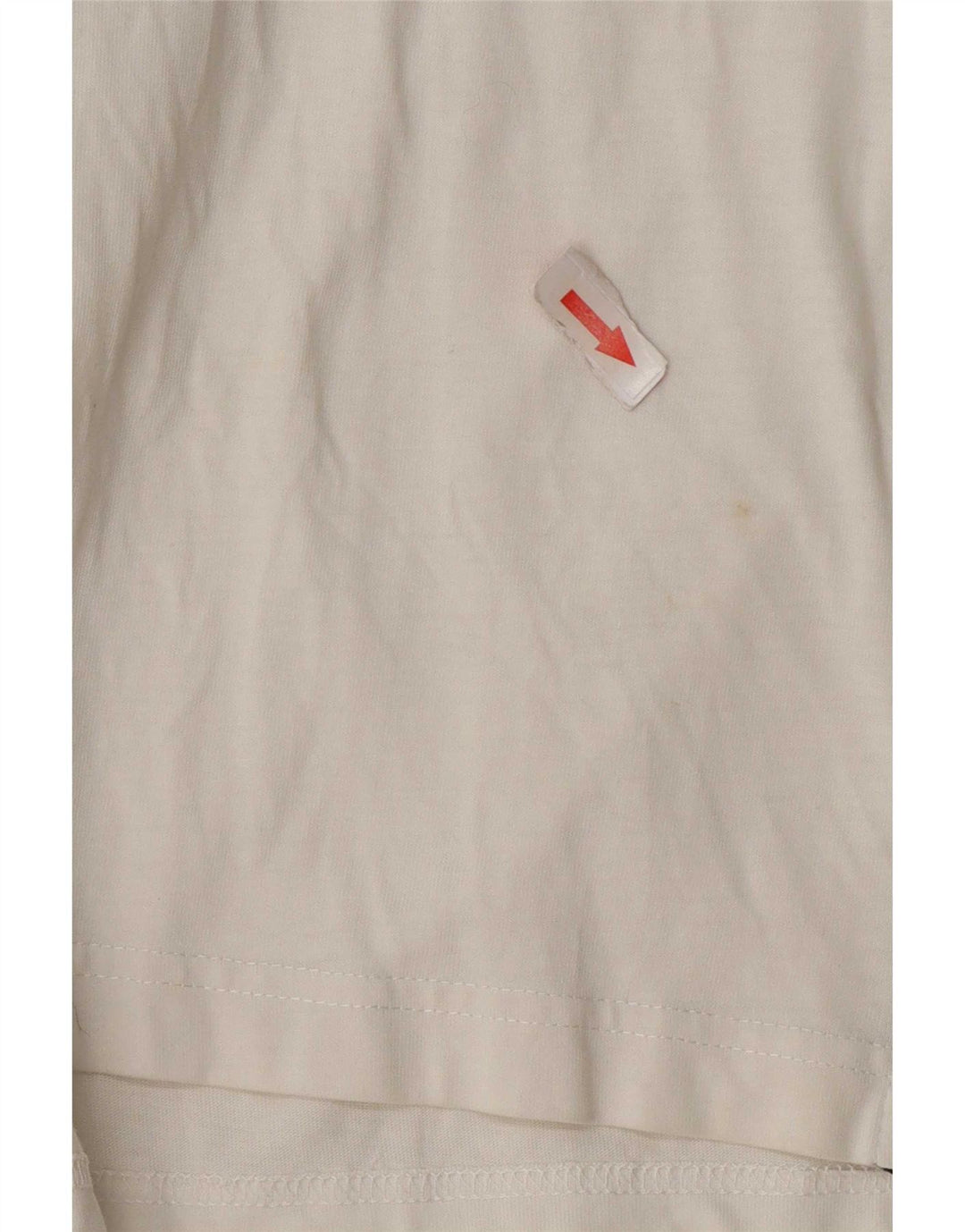 Asics Womens T-Shirt Top UK 12 Medium White Cotton