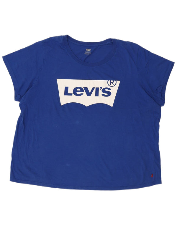 Levi's Mens Graphic T-Shirt Top 3XL Blue Cotton