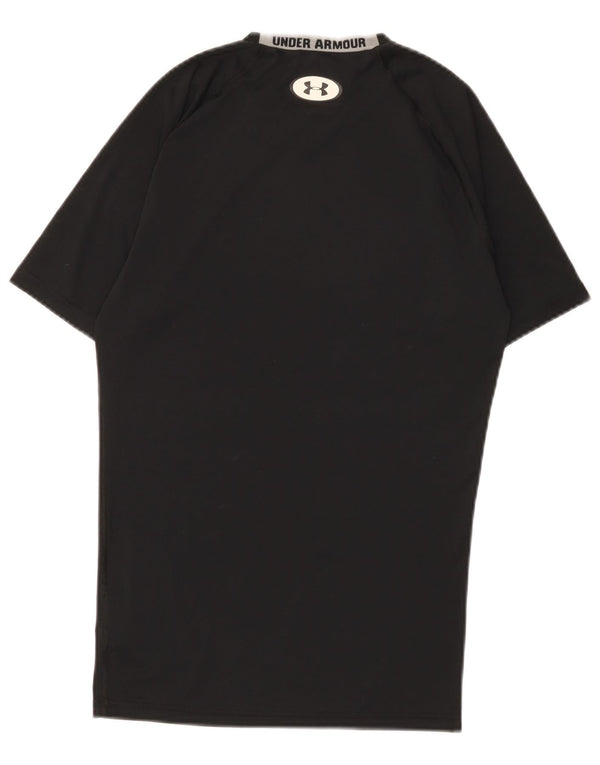 Under Armour Mens Heat Gear T-Shirt Top Medium Black Polyester