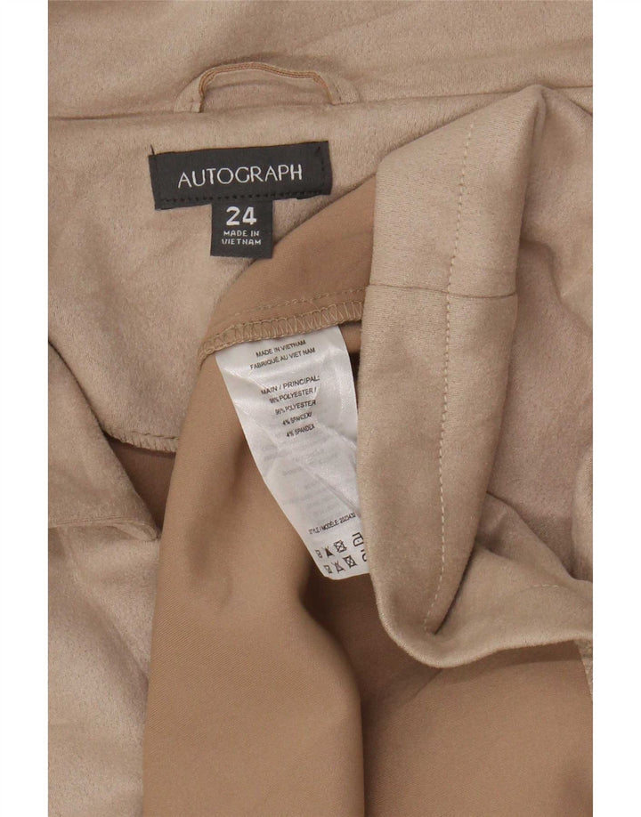Marks & Spencer Womens Double Breasted Coat UK 24 4XL Beige Polyester