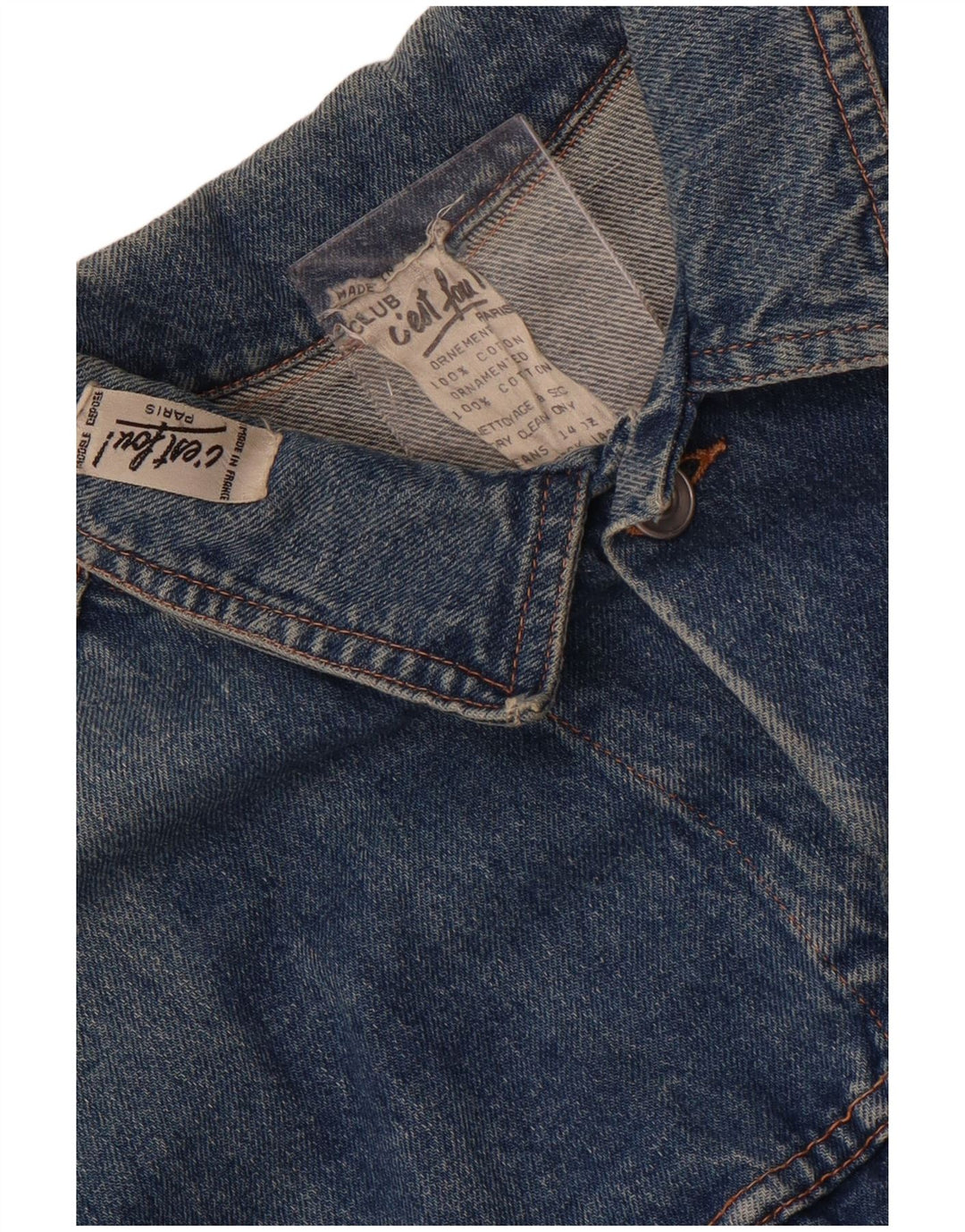 Vintage Mens Denim Jacket UK 38 Medium Blue Cotton