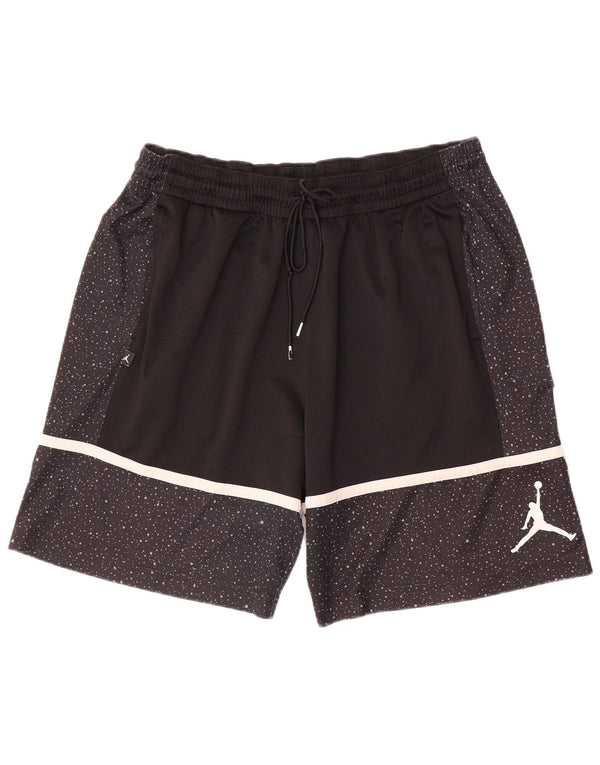 Jordan Mens Sport Shorts XL  Black Spotted Polyester