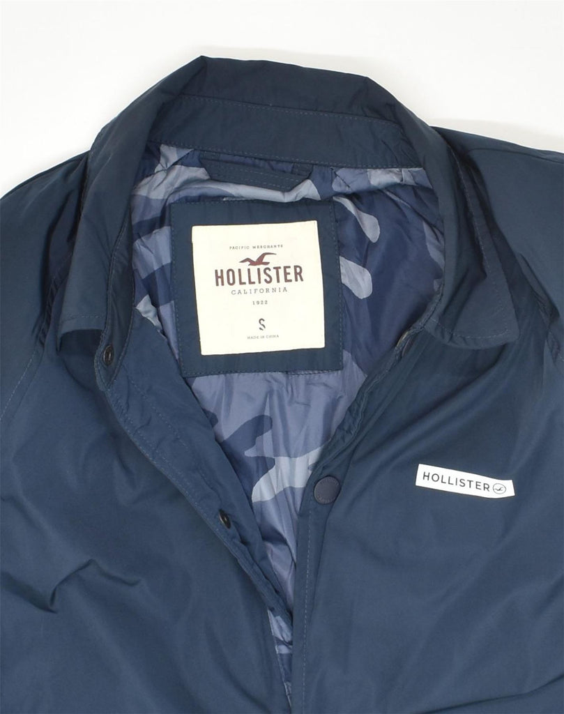 HOLLISTER Mens Bomber Jacket UK 36 Small Blue Polyester | Vintage Hollister | Thrift | Second-Hand Hollister | Used Clothing | Messina Hembry 