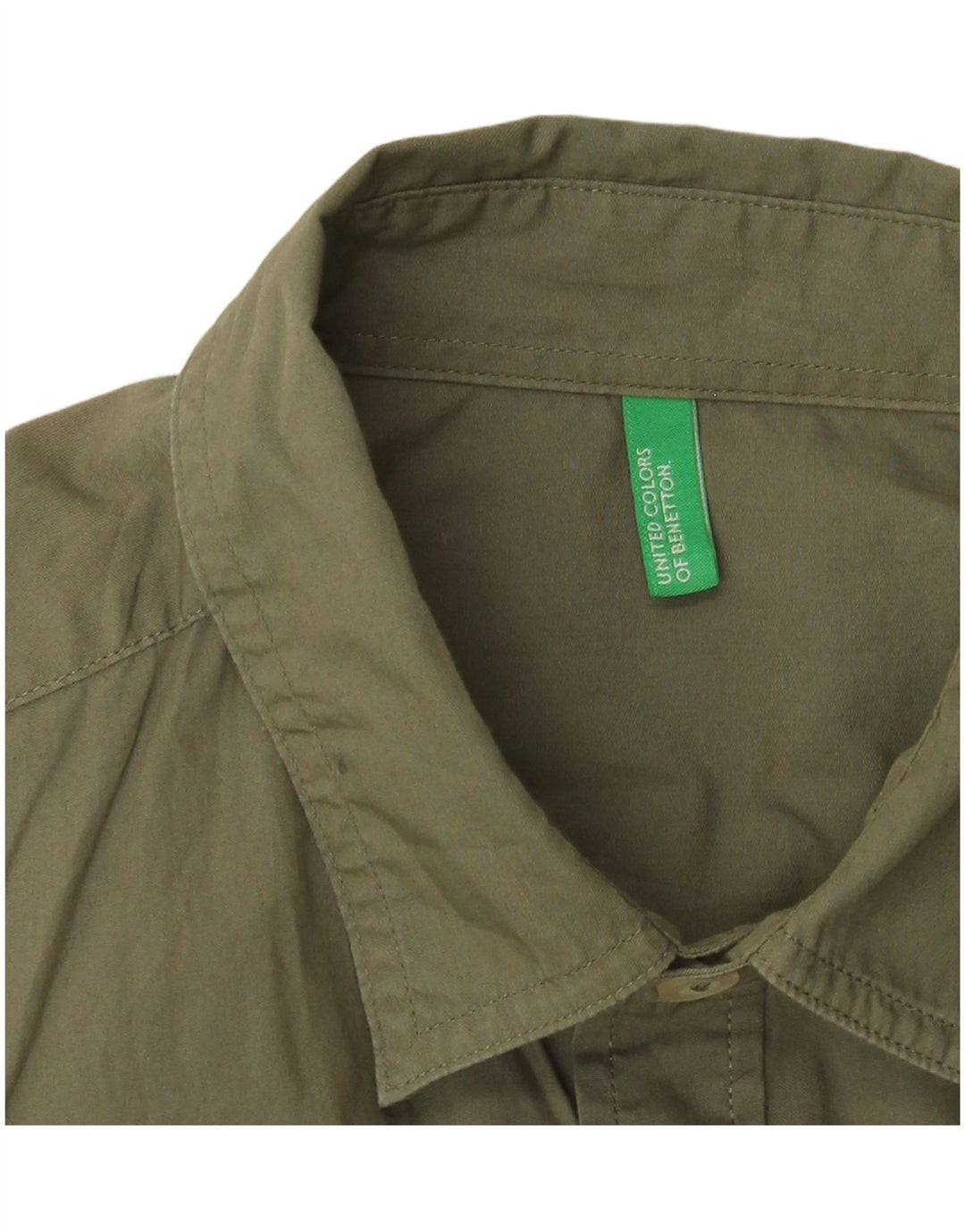 BENETTON Mens Shirt Small Khaki