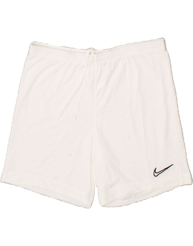 NIKE Mens Dri Fit Sport Shorts XL White Polyester | Vintage Nike | Thrift | Second-Hand Nike | Used Clothing | Messina Hembry 