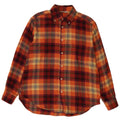 Dolomiten Mens Flannel Shirt Size 41 Large Orange Check Cotton