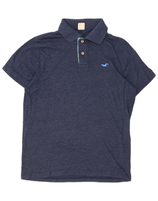 Hollister Mens Polo Shirt Large Navy Blue Cotton