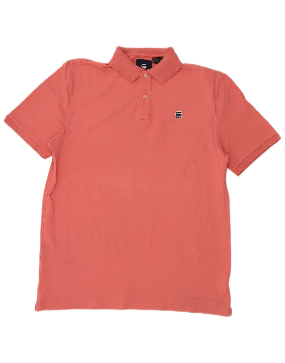 G-STAR Mens Polo Shirt Large Pink Cotton