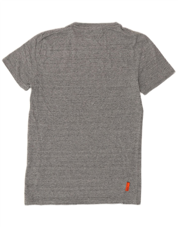 Superdry Mens T-Shirt Top XS Grey Flecked Cotton