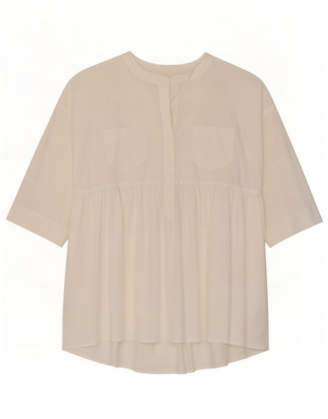 Benetton Womens 3/4 Sleeve Tunic Top UK 16 Large White