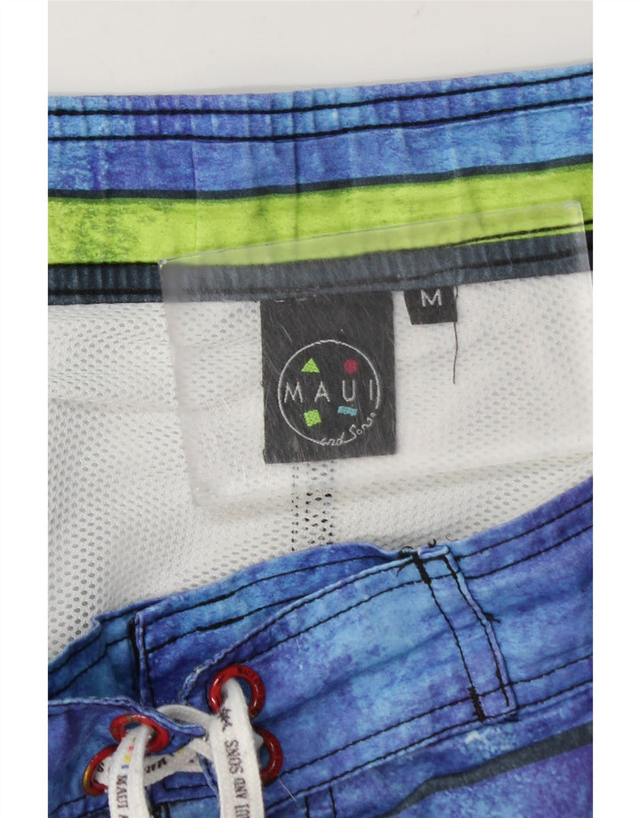 MAUI AND SONS Mens Swimming Shorts Medium  Multicoloured Striped