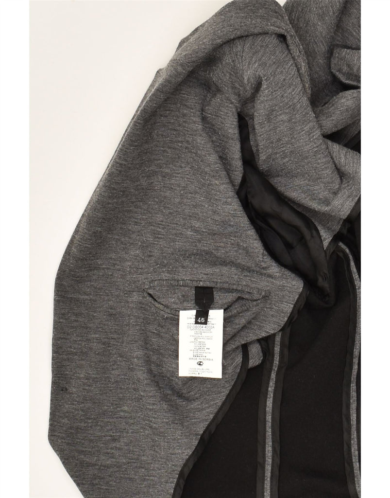DIRK BIKKEMBERGS Mens 2 Button Blazer Jacket EU 46 Small Grey Viscose | Vintage Dirk Bikkembergs | Thrift | Second-Hand Dirk Bikkembergs | Used Clothing | Messina Hembry 