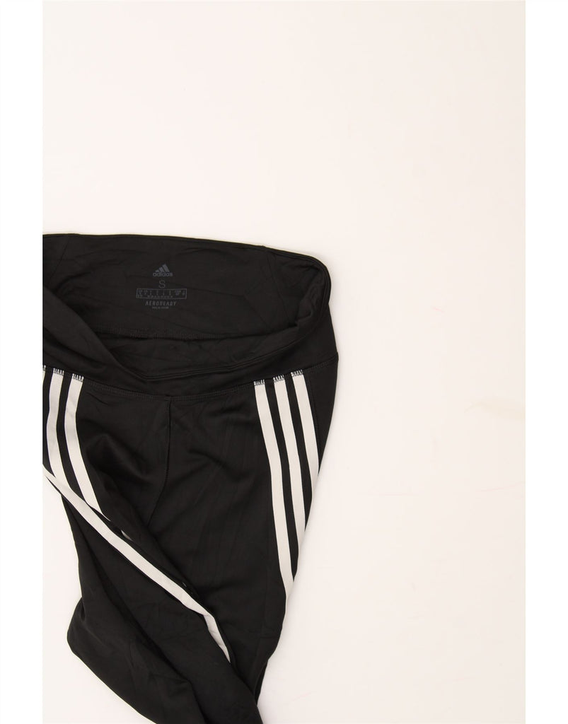 ADIDAS Womens Leggings UK 8/10 Small Black Polyester Vintage Adidas and Second-Hand Adidas from Messina Hembry 