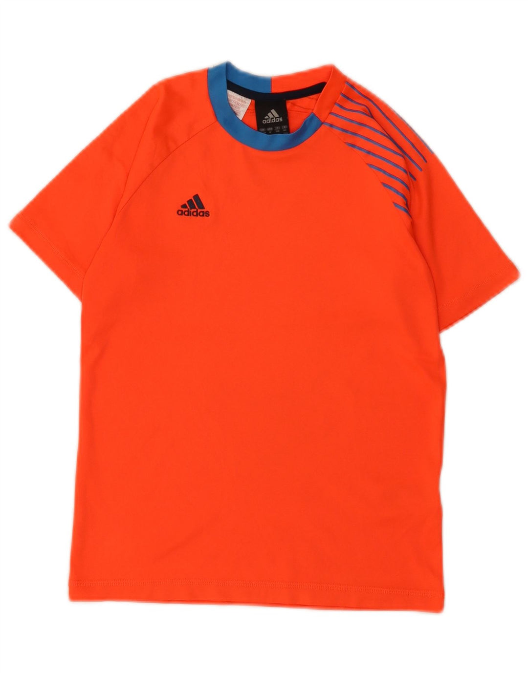 Adidas Boys Predator T-Shirt Top 11-12 Years Orange Colourblock Polyester