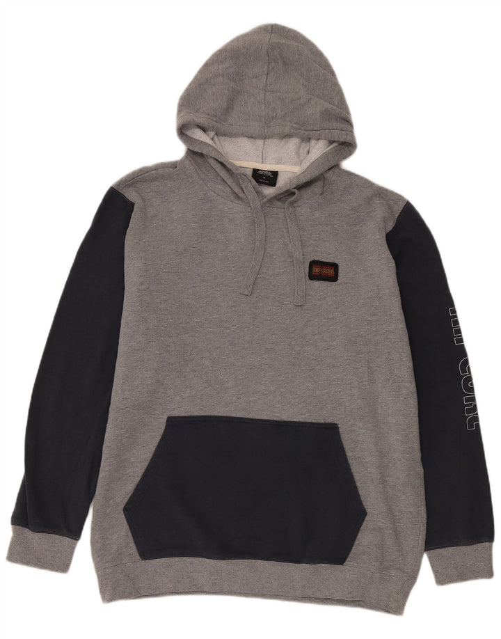 Rip Curl Mens Graphic Hoodie Jumper XL Grey Colourblock
