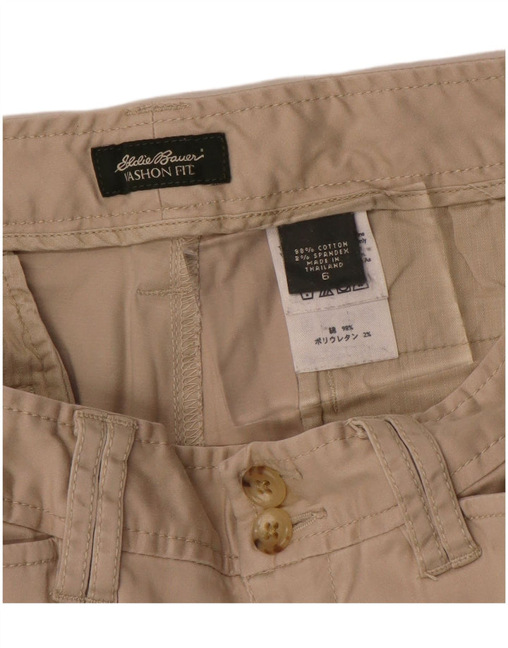 EDDIE BAUER Womens Vashon Fit Capri Trousers US 6 Medium W32 L21 Beige