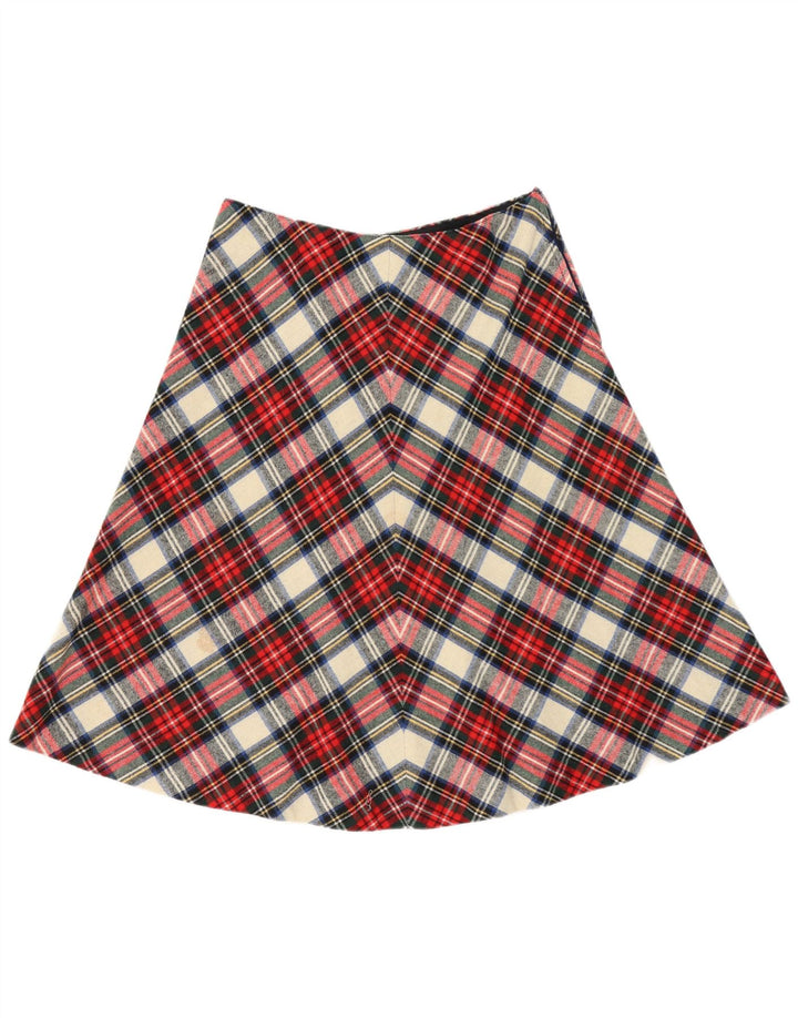 Vintage Womens A-Line Skirt  W32 Large Multicoloured Plaid
