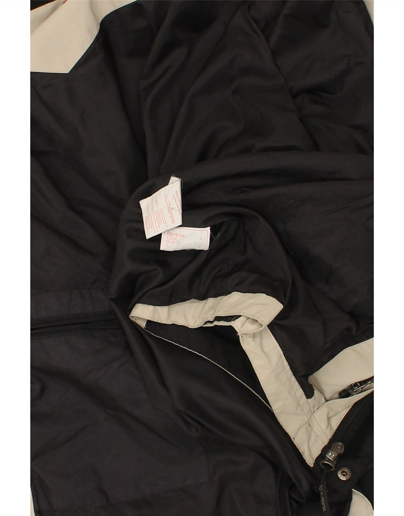 KAPPA Mens Windbreaker Jacket UK 40 Large Black Colourblock Polyamide | Vintage Kappa | Thrift | Second-Hand Kappa | Used Clothing | Messina Hembry 
