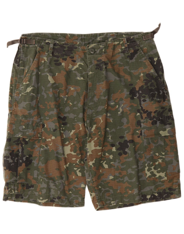 Brandit Mens Cargo Shorts 2XL W42 Khaki Camouflage Cotton