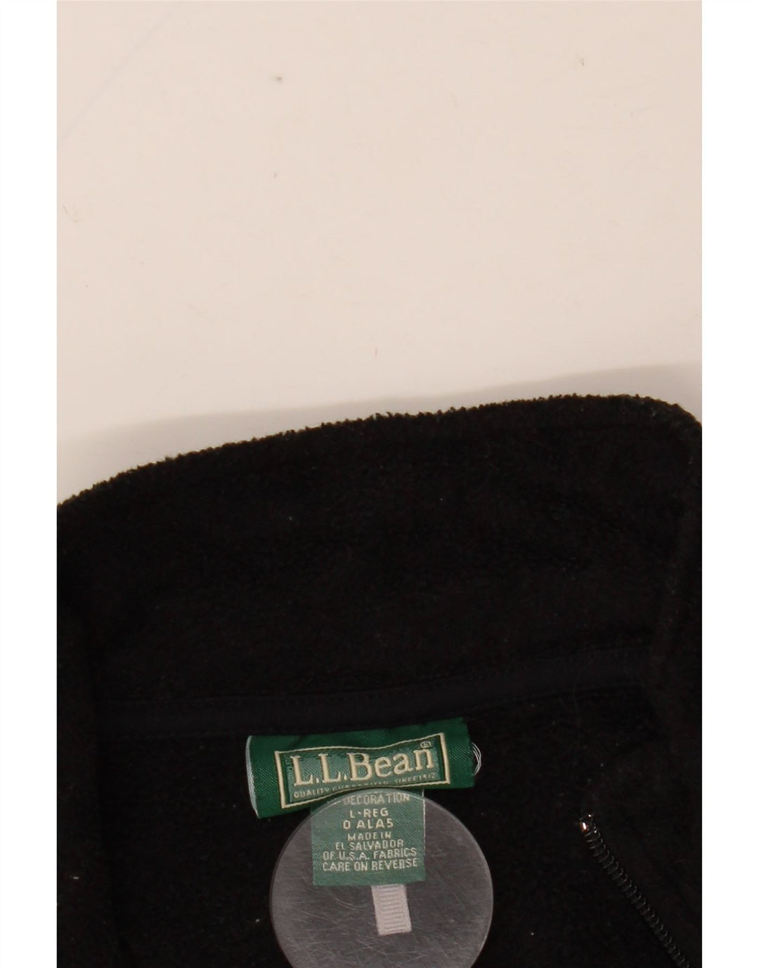 L.L.BEAN Womens Fleece Jacket UK 16 Large Black Polyester