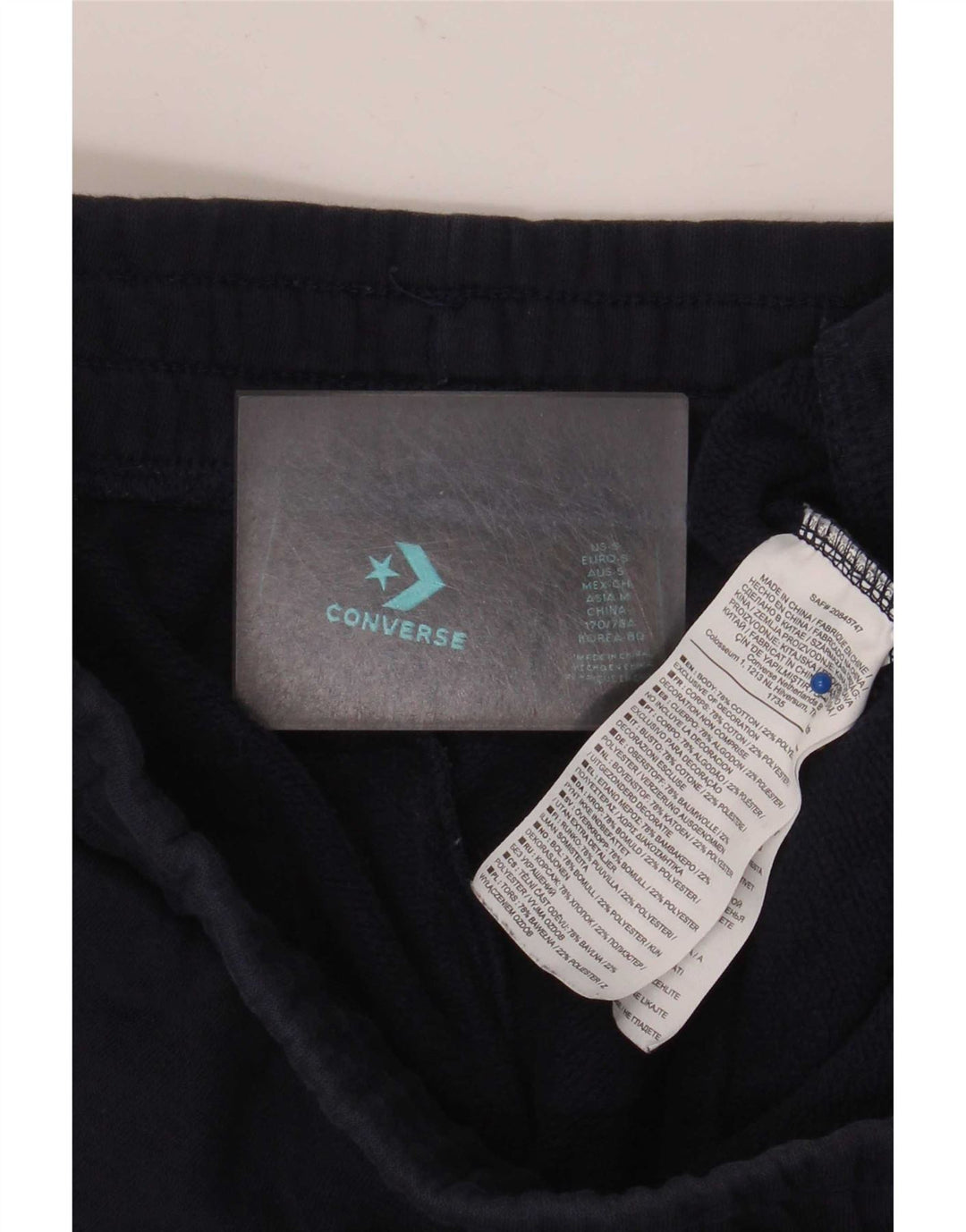 Converse Mens Sport Shorts Small  Navy Blue Cotton