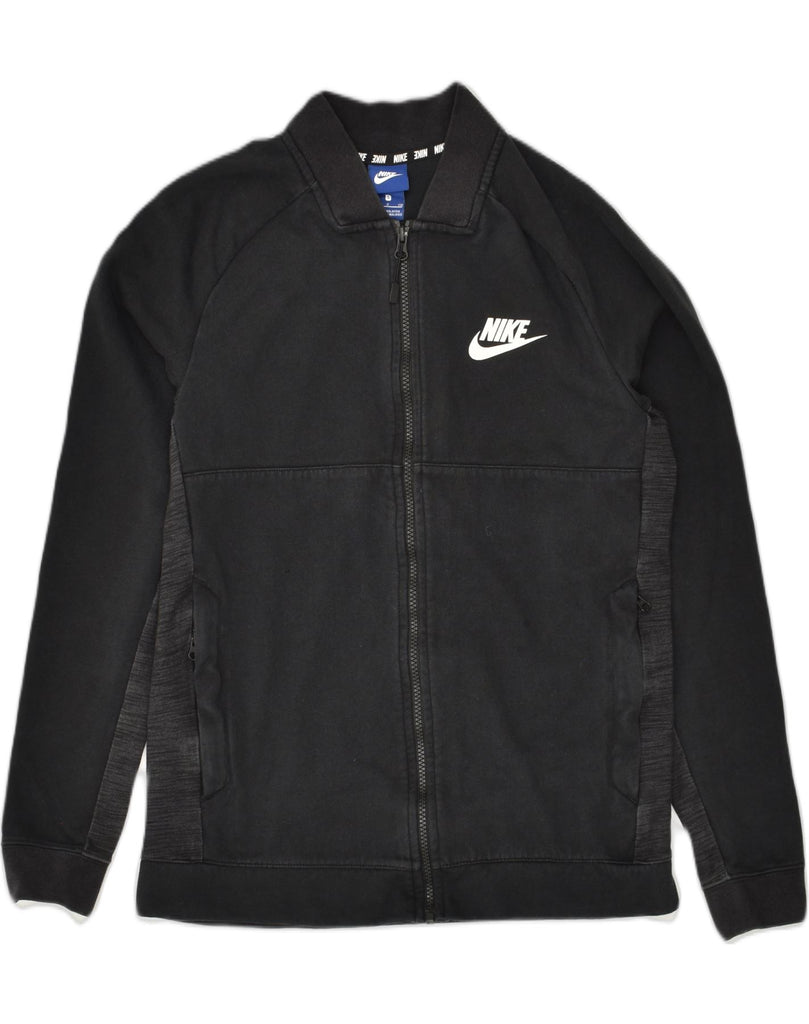 NIKE Mens Tracksuit Top Jacket Small Black Cotton | Vintage Nike | Thrift | Second-Hand Nike | Used Clothing | Messina Hembry 