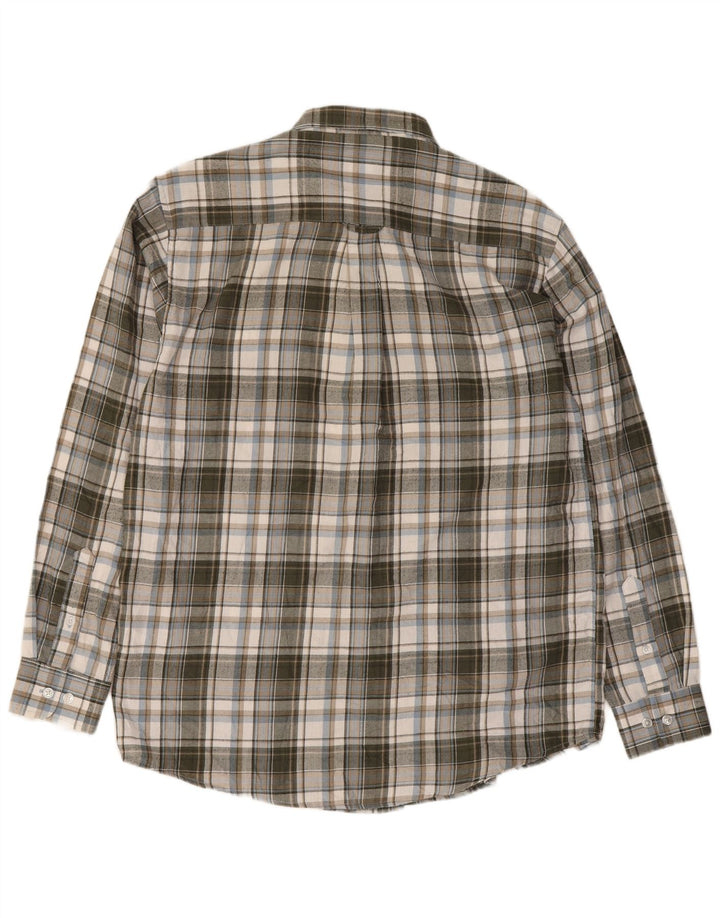 James Pringle Mens Flannel Shirt Medium Grey Check Polyester